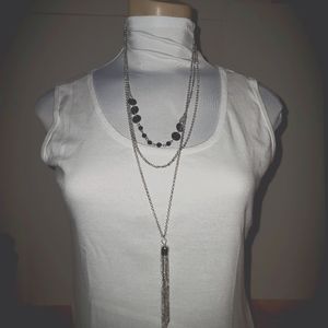 Silver Necklace & Earrings